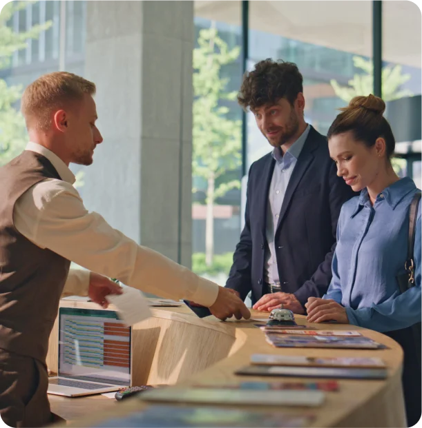 How do reception services support internal operations?